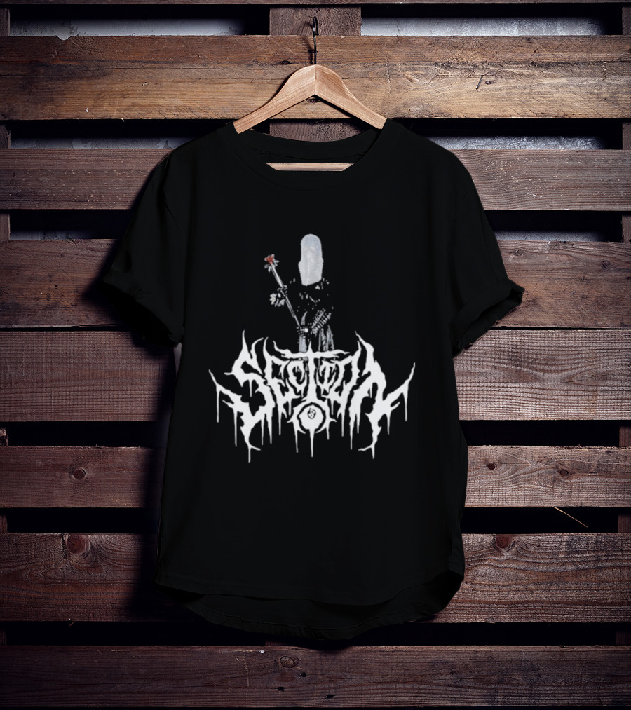 Section 8 Store Knight's Flail Dripping Text And Armor T-Shirt