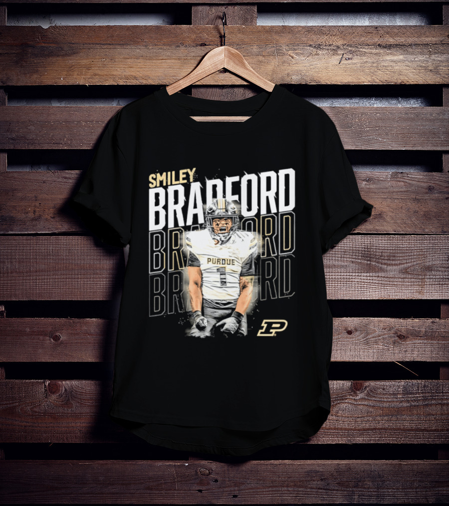 Smiley Bradford Purdue Boilermakers Football NCAA Athletics T-Shirt