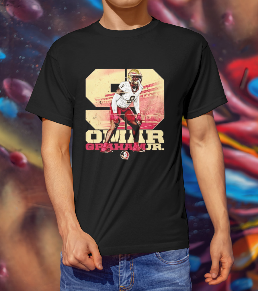 Omar Graham Jr Florida State Seminoles Football NCAA Number 9 T-Shirt