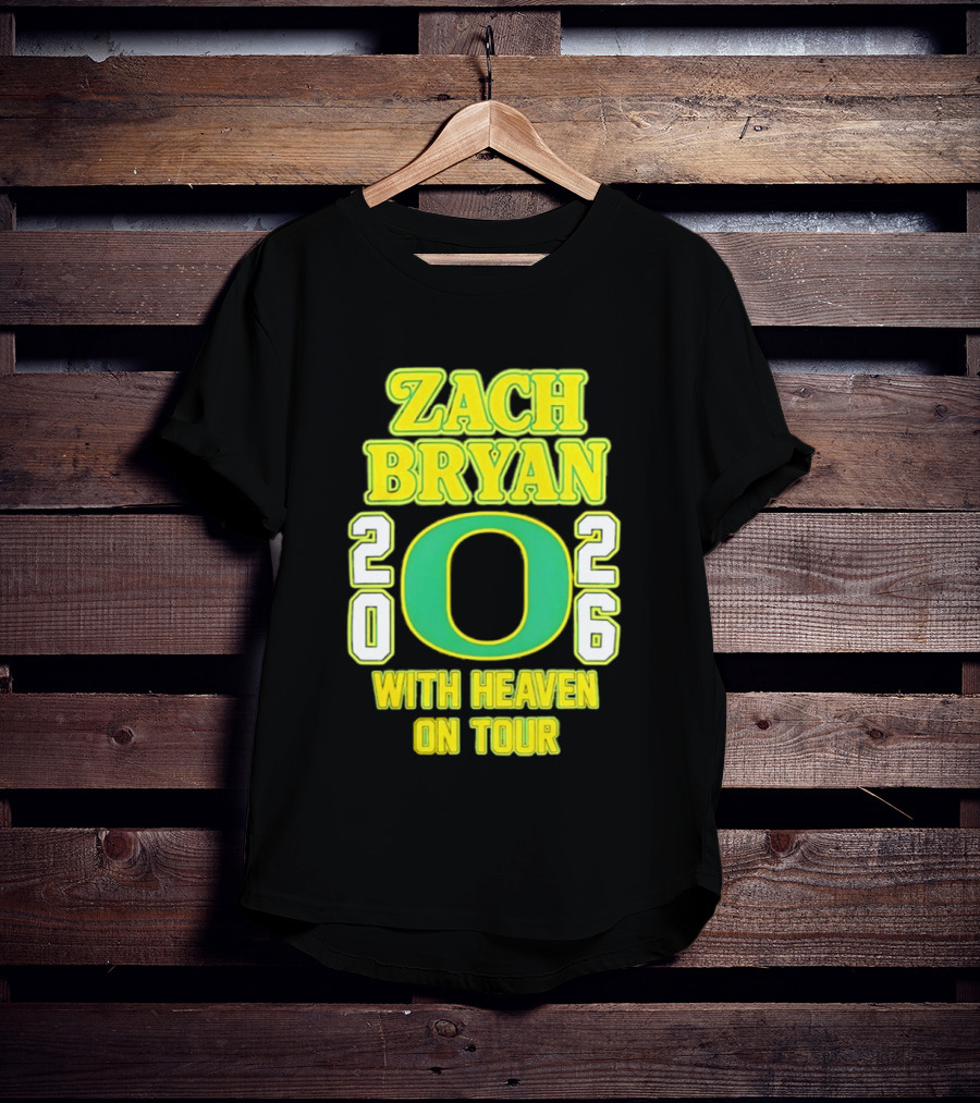 Zach Bryan Oregon 2026 With Heaven On Tour T-Shirt