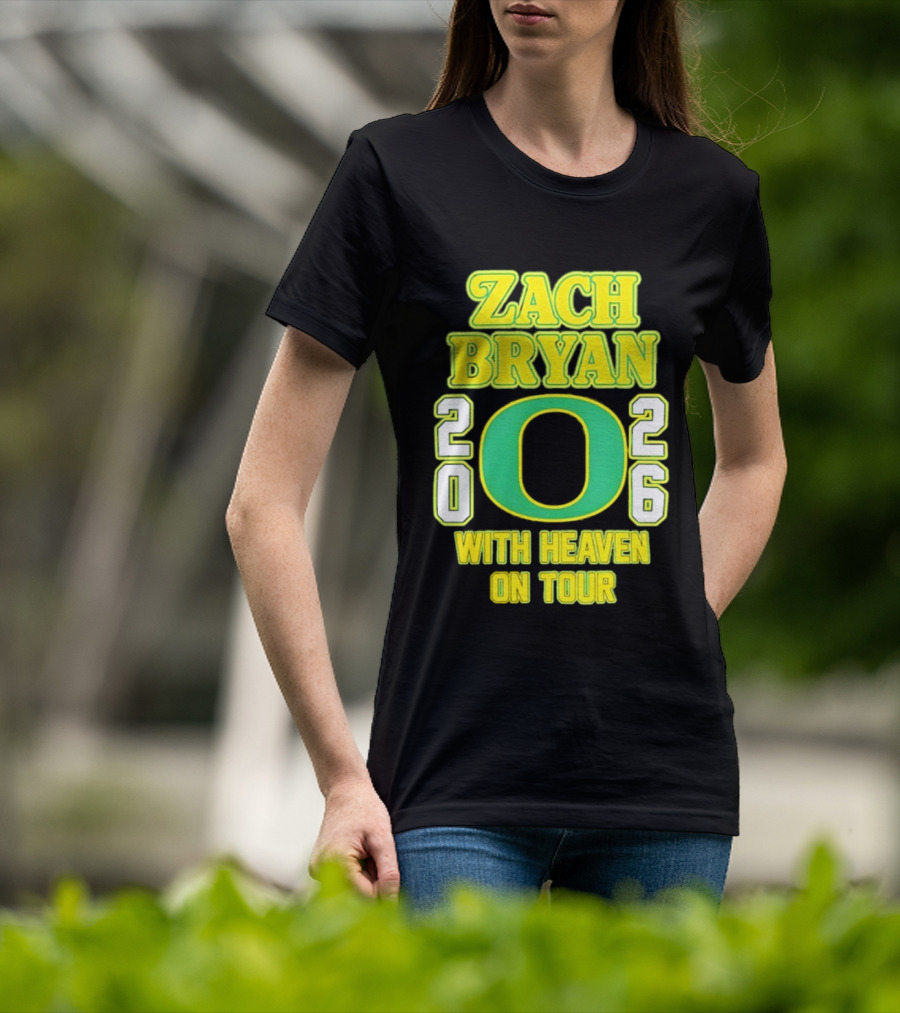 Zach Bryan Oregon 2026 With Heaven On Tour T-Shirt