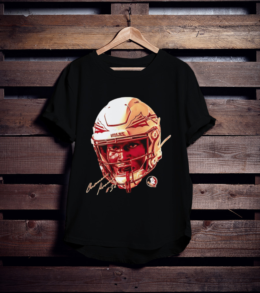 Ousmane Kromah #32 Florida State Seminoles NCAA Football Helmet Noles Game Face T-Shirt