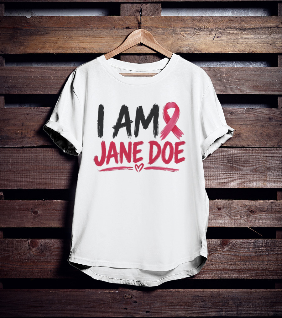 I Am Jane Doe Pink Ribbon Breast Cancer Awareness T-Shirt
