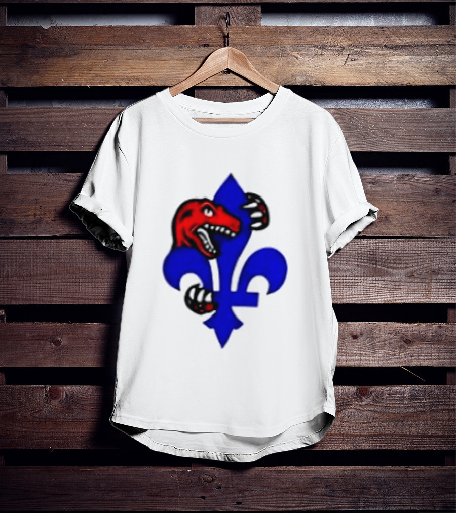 Toronto Raptors Vs Miami Heat Ville De Quebec 2026 Two Sided Fleur De Lis Raptors Claw T-Shirt