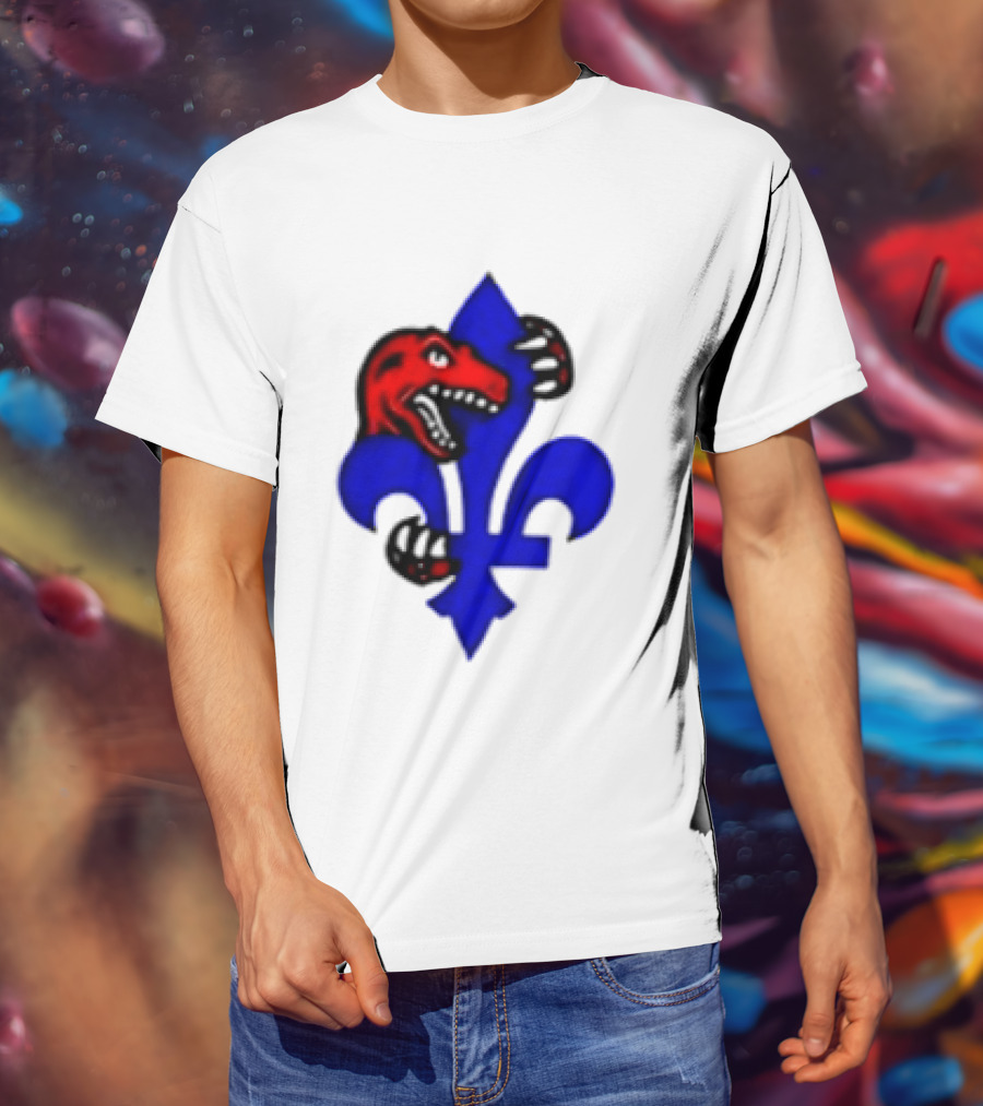 Toronto Raptors Vs Miami Heat Ville De Quebec 2026 Two Sided Fleur De Lis Raptors Claw T-Shirt