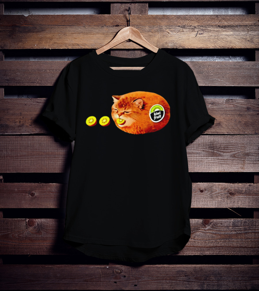 Kiwi Fruit Cat Meme Hilarious Feline Kiwi Hybrid T-Shirt