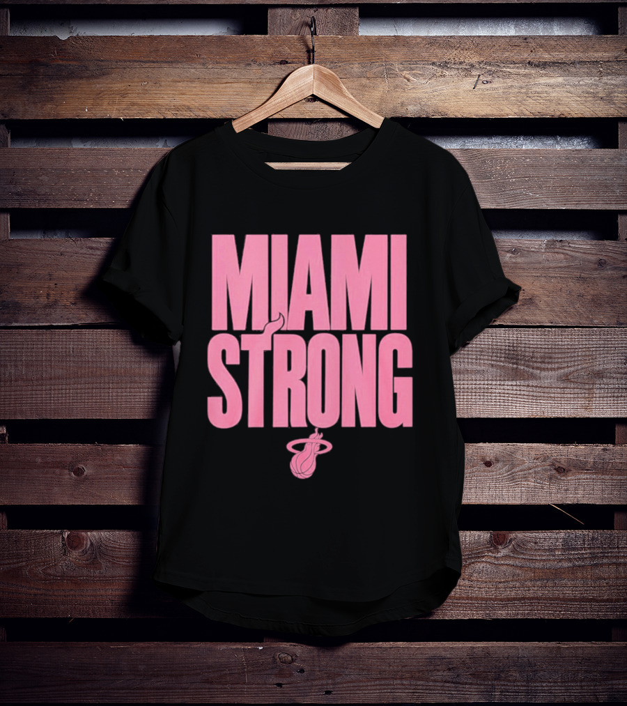 Miami Strong Heat Basketball Pink Court Culture T-Shirt