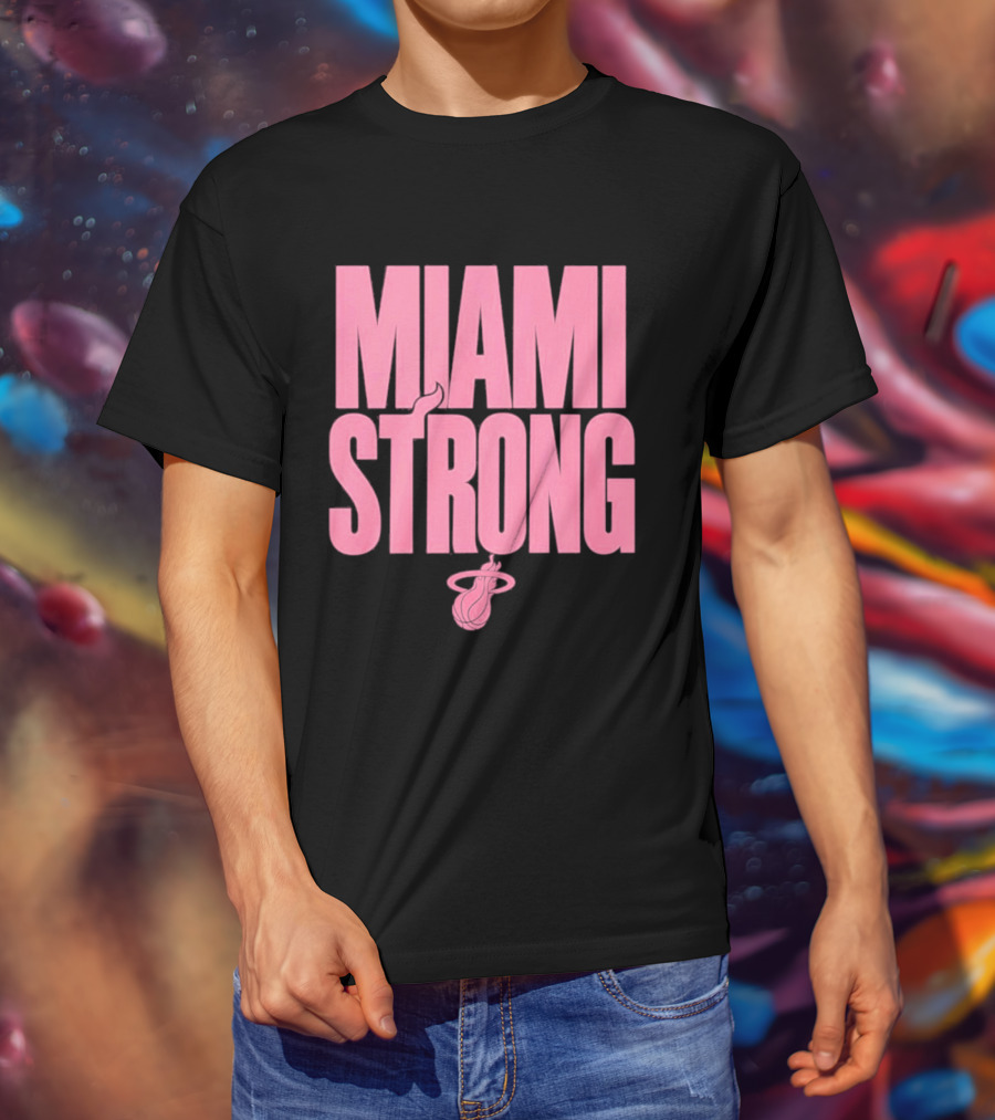 Miami Strong Heat Basketball Pink Court Culture T-Shirt