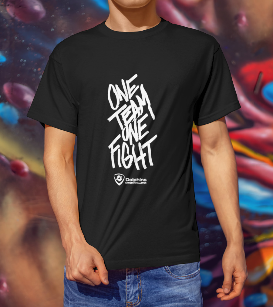 Dolphins One Team One Fight Crucial Catch NFL Fan Support T-Shirt