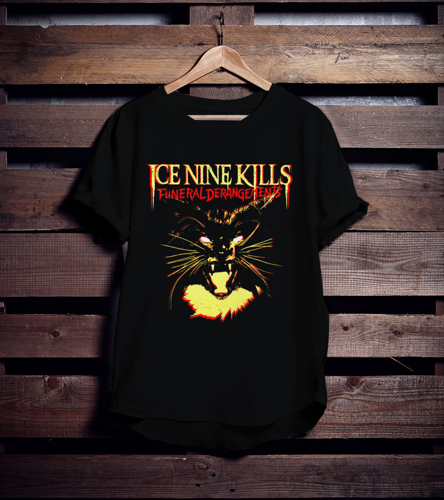 Ice Nine Kills Funeral Derangements Horror Cat T-Shirt