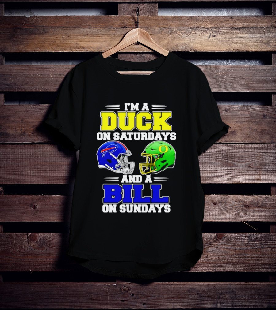 I'm A Duck On Saturdays And A Bill On Sundays Football Helmet Design 2026 T-Shirt