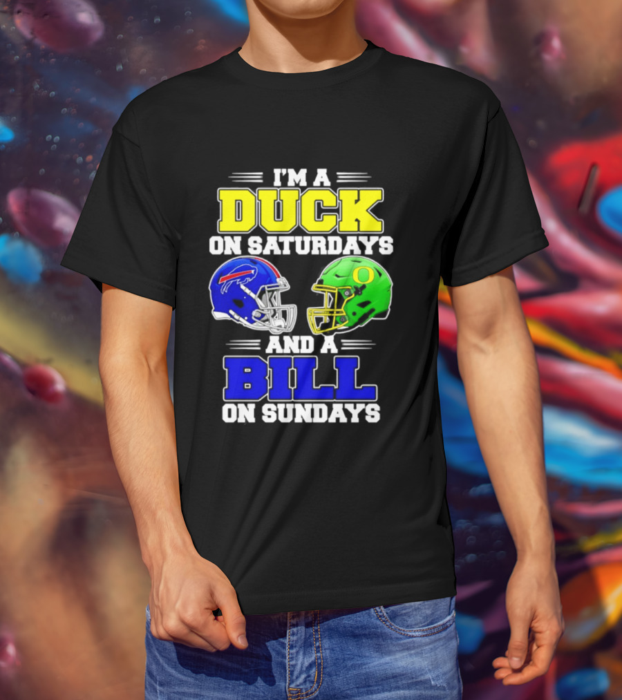 I'm A Duck On Saturdays And A Bill On Sundays Football Helmet Design 2026 T-Shirt