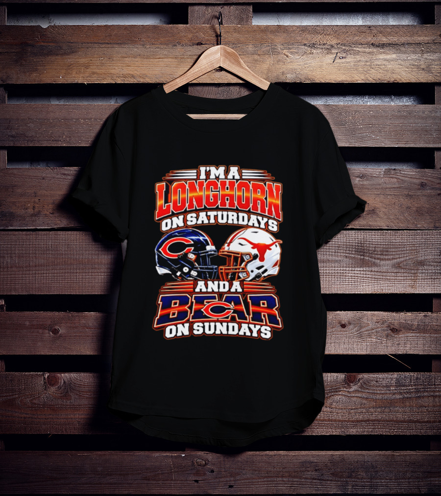 I'm A Longhorn On Saturdays And A Bear On Sundays Football Rivalry 2026 T-Shirt