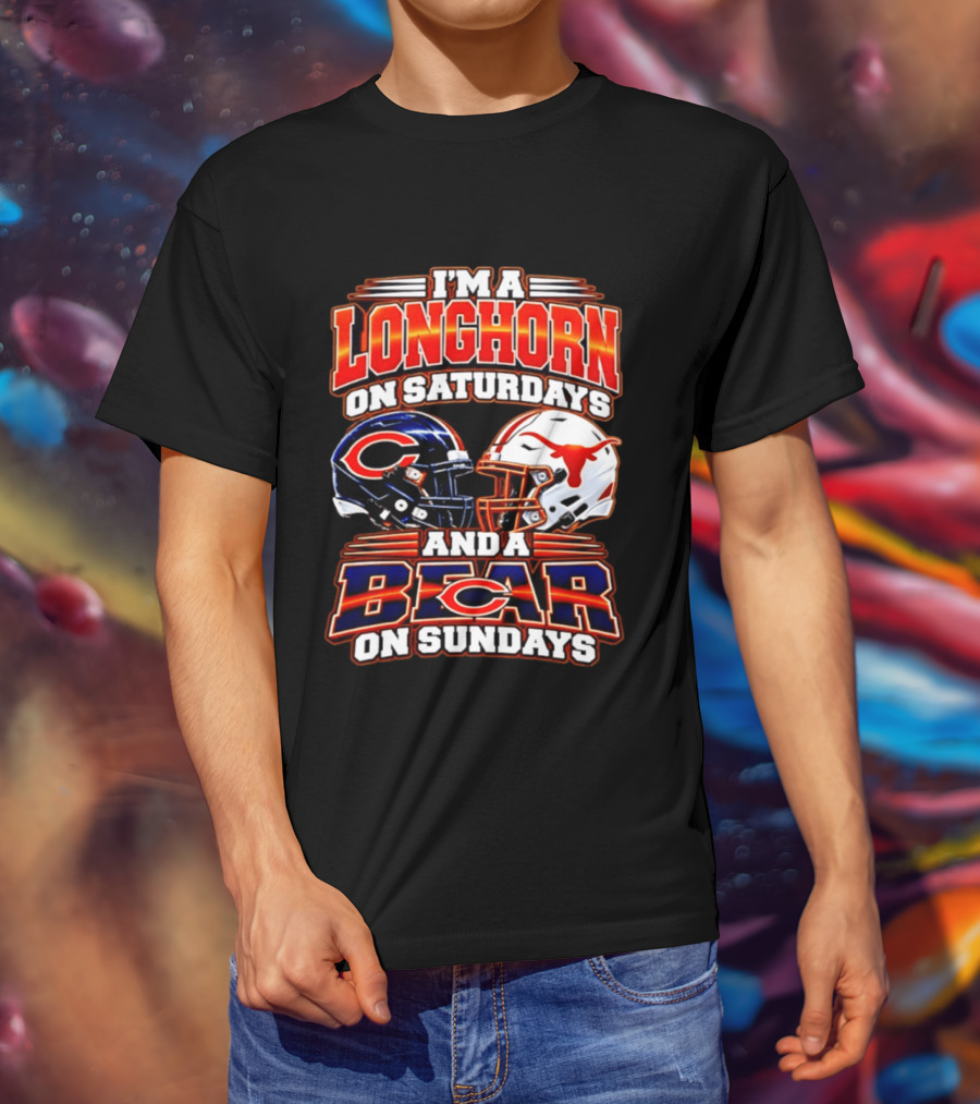 I'm A Longhorn On Saturdays And A Bear On Sundays Football Rivalry 2026 T-Shirt