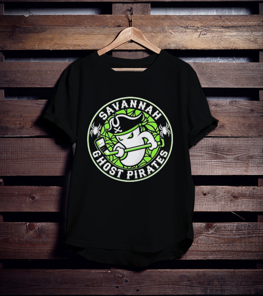 Savannah Ghost Pirates Hockey ECHL Team Green T-Shirt