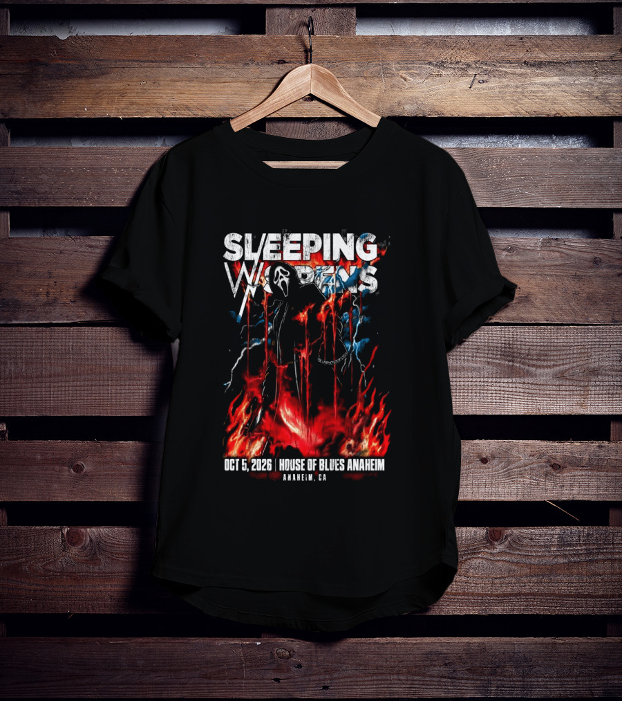 Sleeping With Sirens Oct 5 2026 House Of Blues Anaheim CA Event T-Shirt