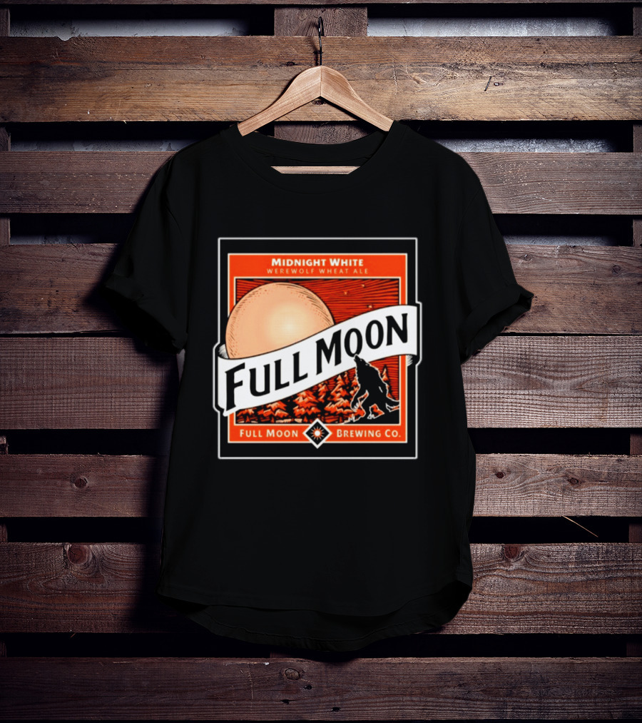 Midnight White Werewolf Wheat Ale Full Moon Brewing Co Full Moon T-Shirt