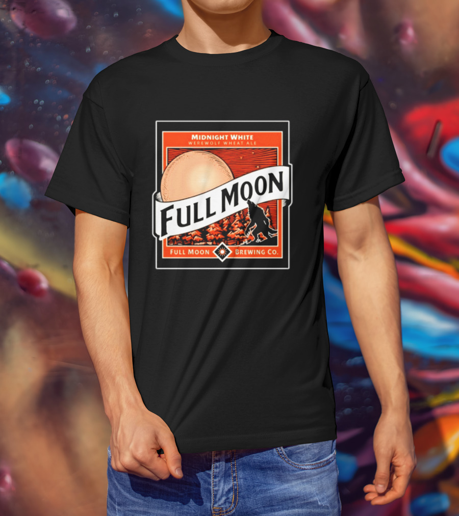 Midnight White Werewolf Wheat Ale Full Moon Brewing Co Full Moon T-Shirt