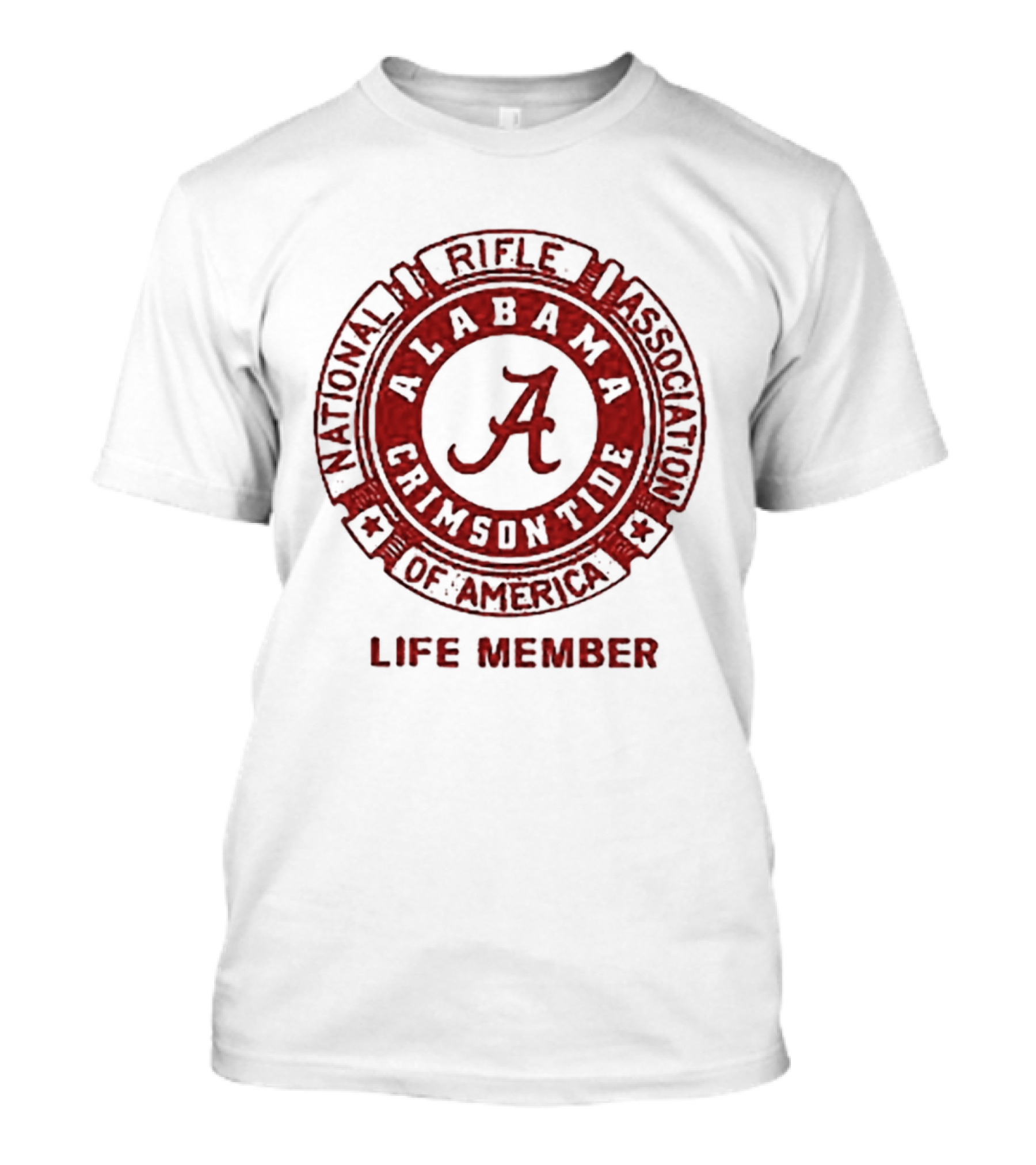 Alabama Crimson Tide National Rifle Association NRA Life Member T-Shirt