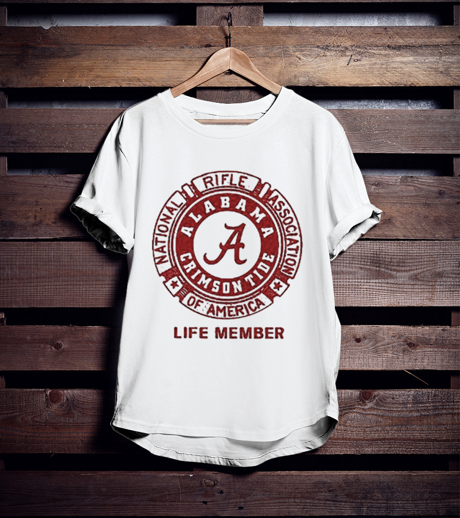 Alabama Crimson Tide National Rifle Association NRA Life Member T-Shirt