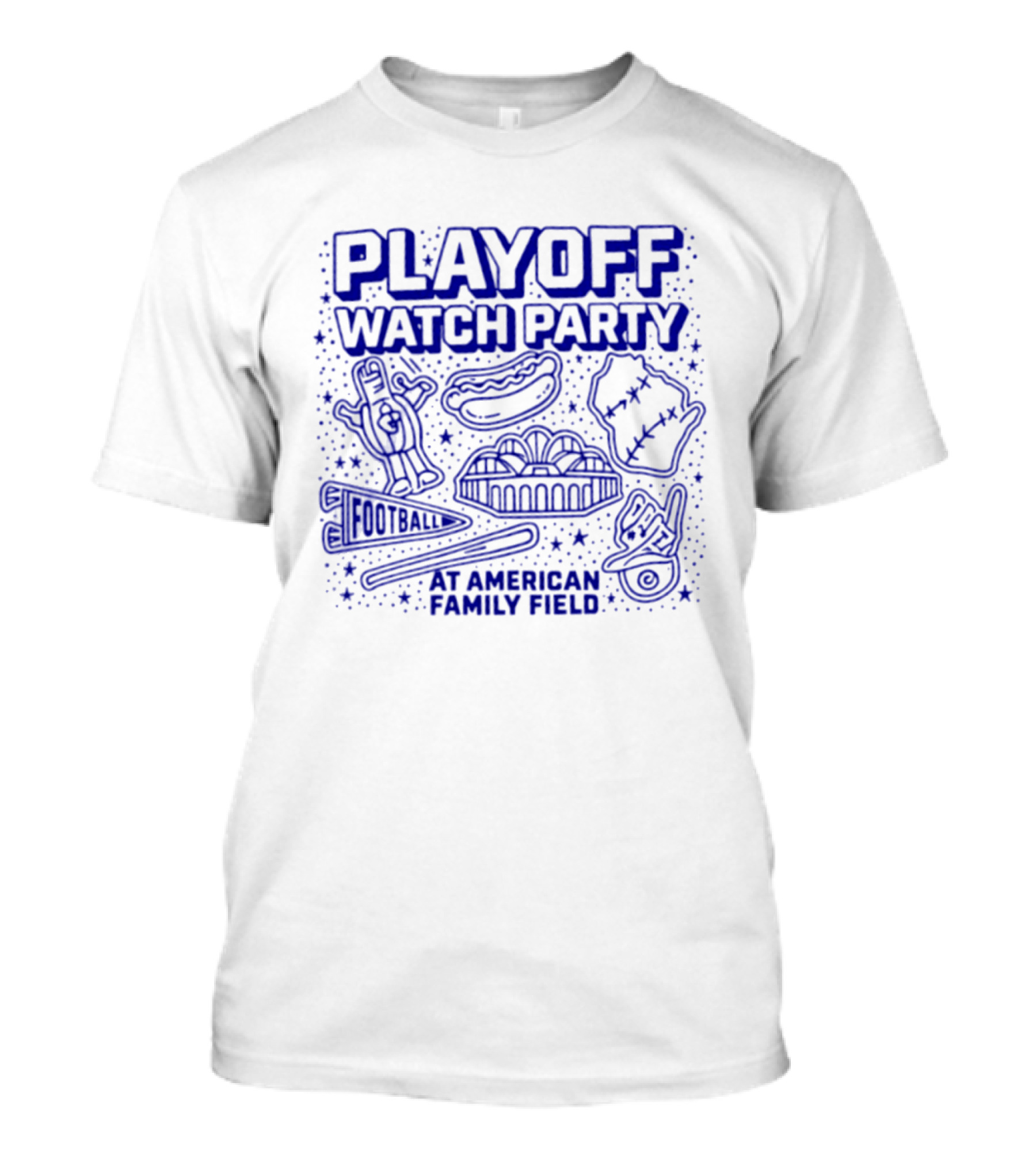 Milwaukee Brewers Playoff Party At American Family Field Baseball Hot Dog Event T-Shirt