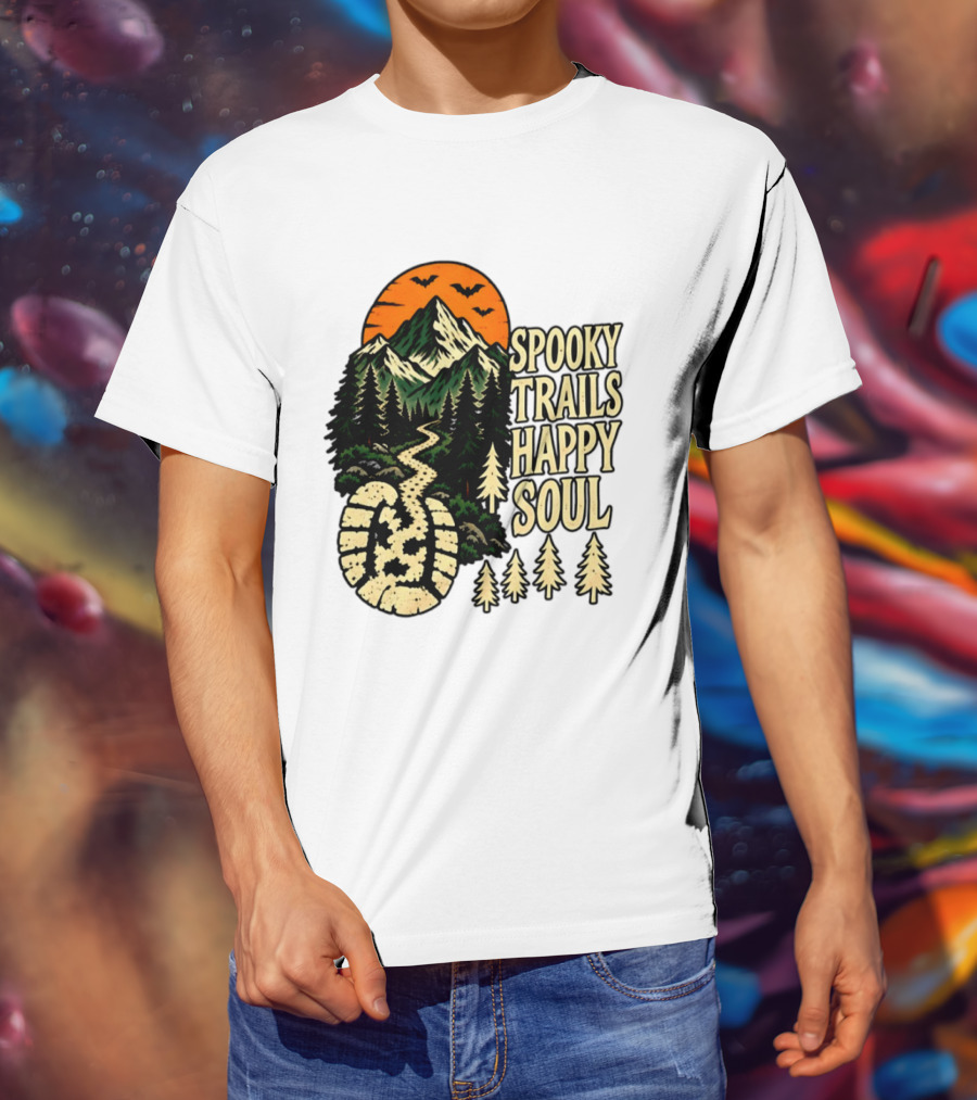 Spooky Trails Happy Soul Mountain Halloween Hiking Adventure T-Shirt