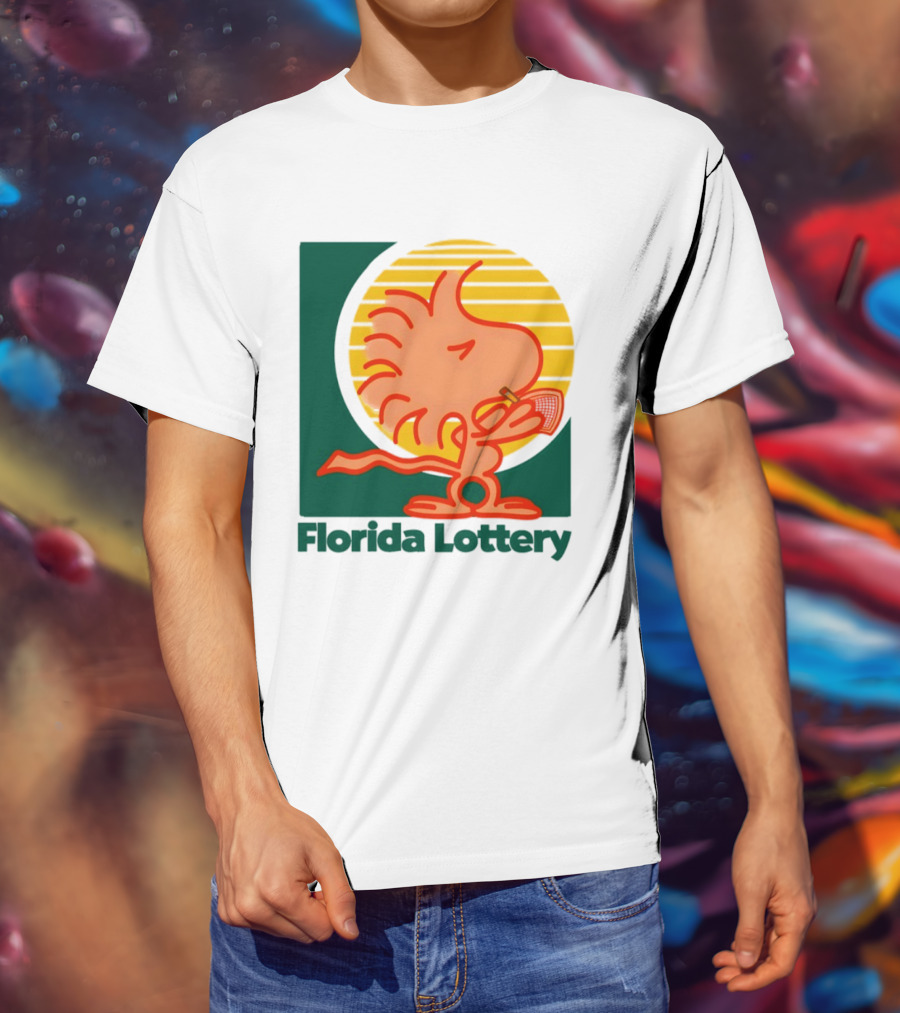 Woodstock Florida Lottery Peanuts Snoopy Sun T-Shirt