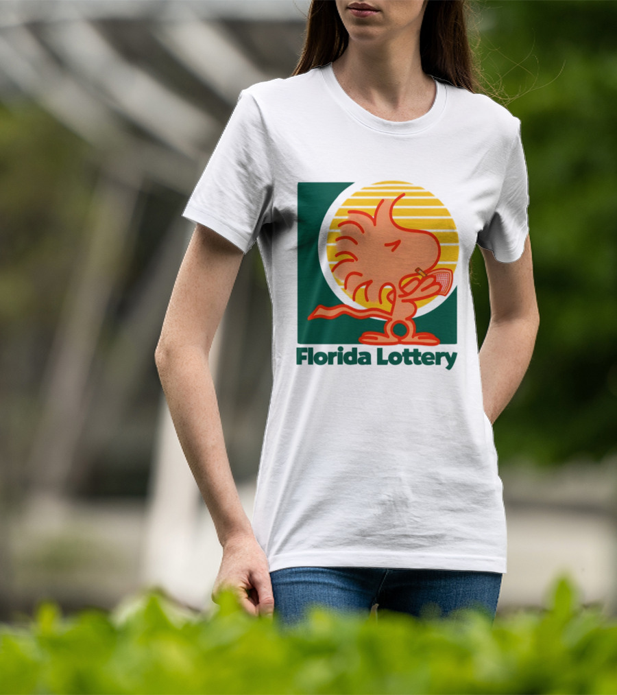 Woodstock Florida Lottery Peanuts Snoopy Sun T-Shirt