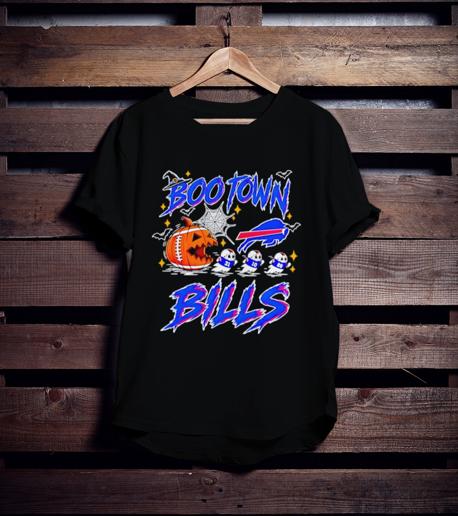 Buffalo Bills Boo Town Halloween Pac Man 2026 T-Shirt