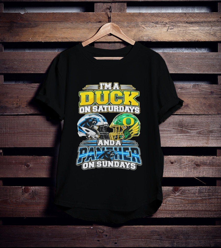 I'm A Duck On Saturdays And A Panther On Sundays Helmet T-Shirt