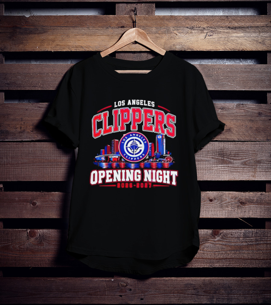 Los Angeles Clippers Opening Night 2026 2027 City Skyline NBA T-Shirt