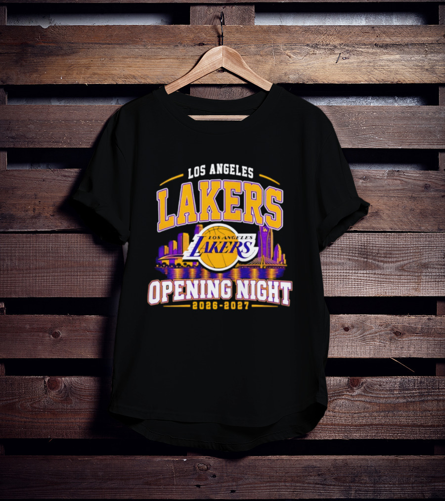 Los Angeles Lakers Opening Night 2026 2027 City Skyline T-Shirt