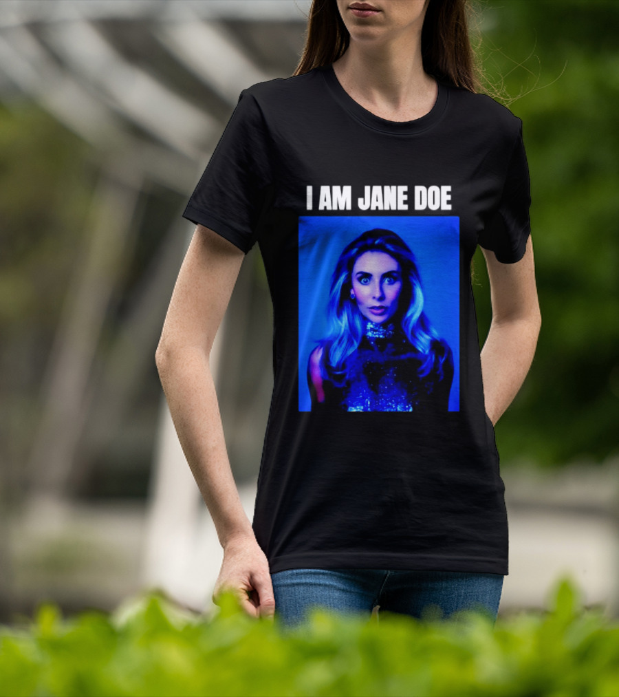 I Am Jane Doe Blue Portrait Mystique T-Shirt