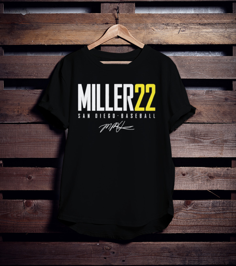 Miller 22 San Diego Baseball Signature T-Shirt