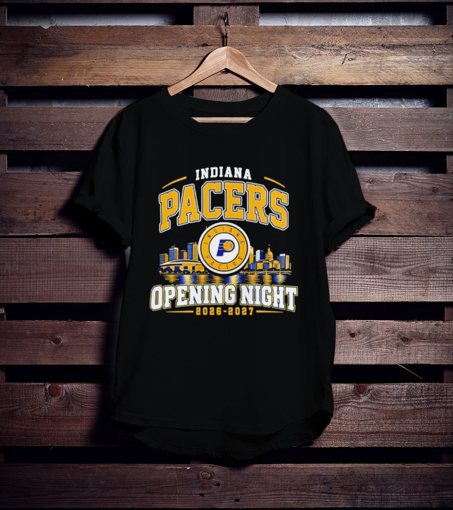 Indiana Pacers NBA Opening Night 2026 2027 City Skyline T-Shirt