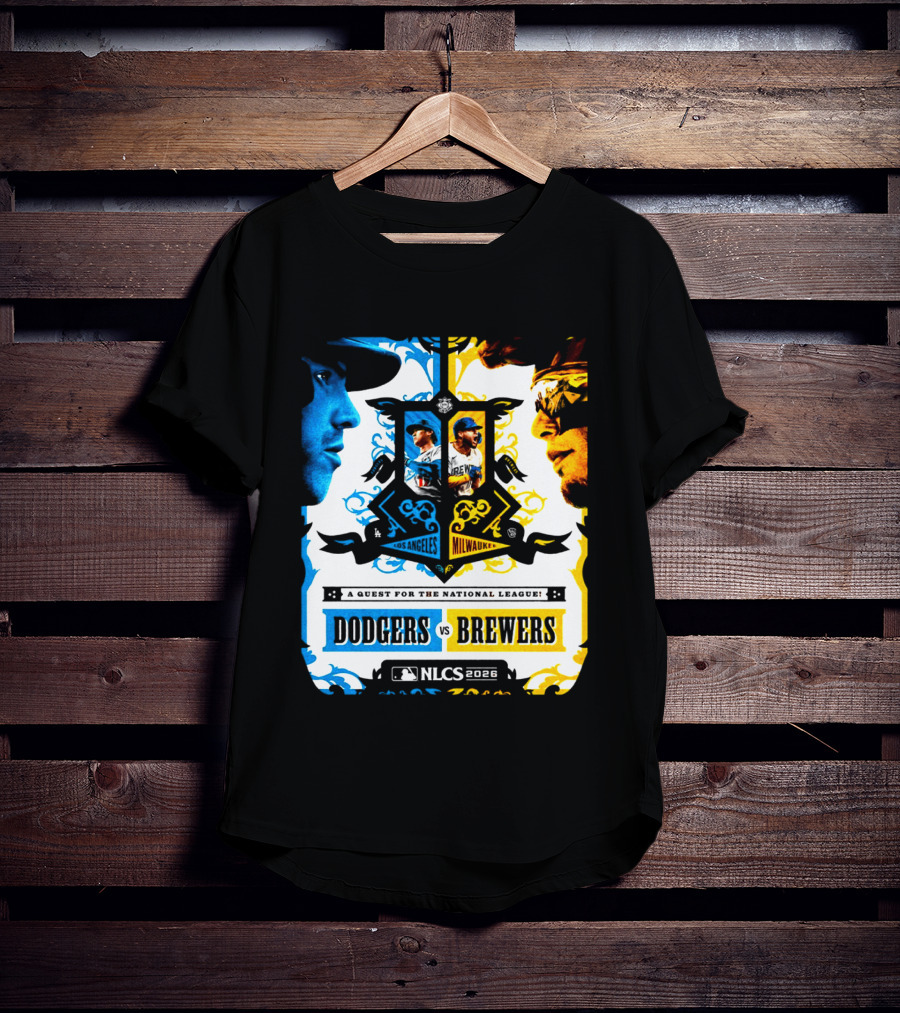 MLB Los Angeles Dodgers Brewers NLCS 2026 Head To Head Quest For The National League T-Shirt