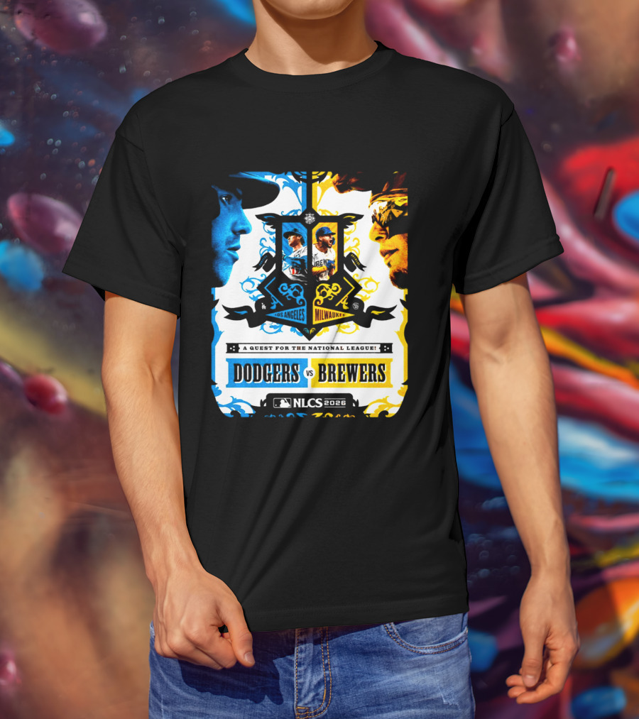 MLB Los Angeles Dodgers Brewers NLCS 2026 Head To Head Quest For The National League T-Shirt