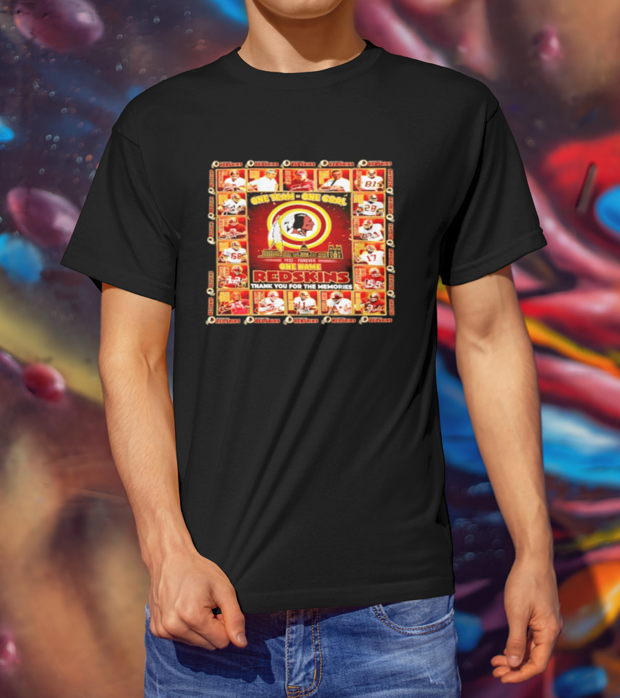 One Team One Goal 1932 Forever One Name Redskins Thank You For The Memories T-Shirt