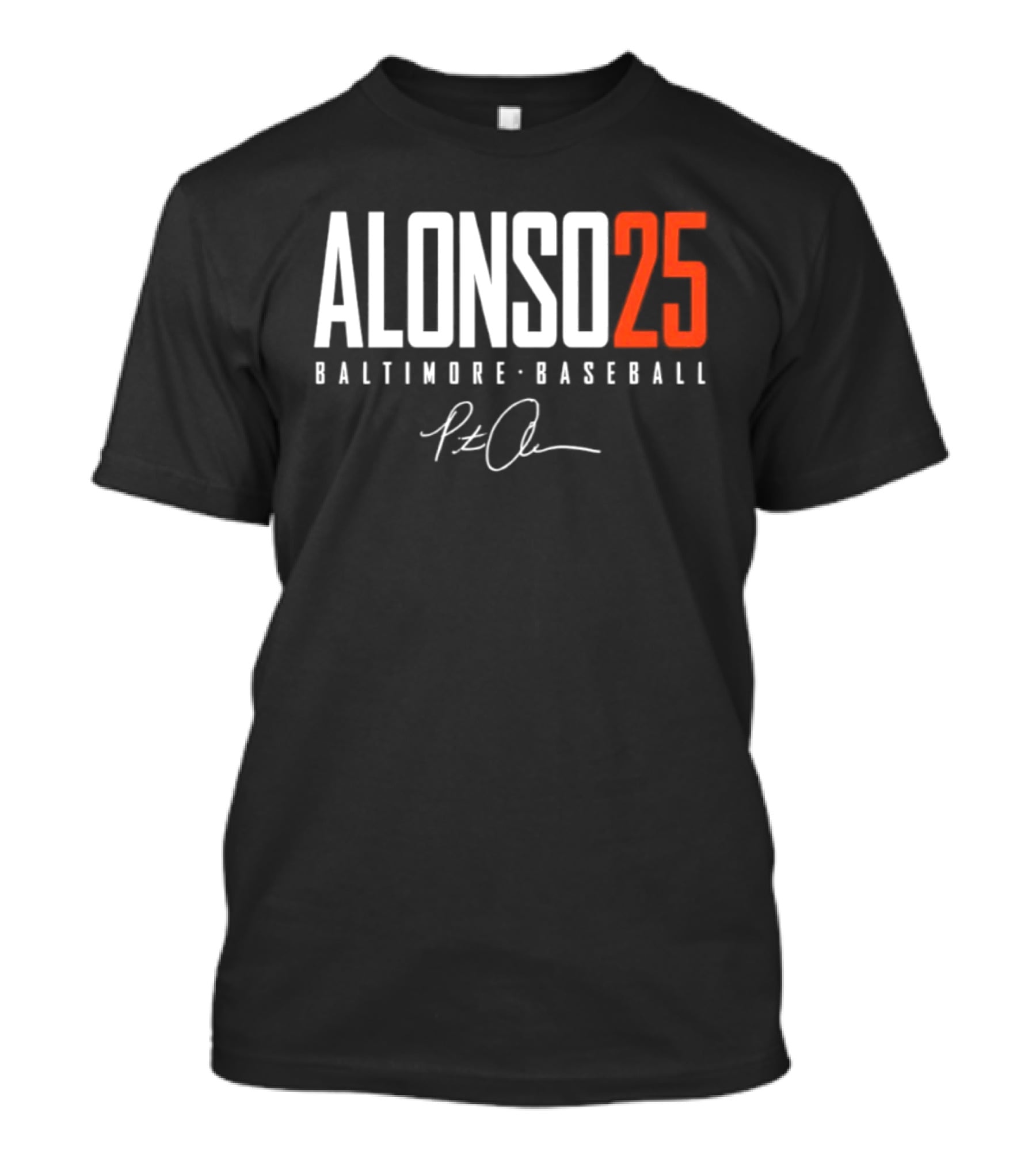Pete Alonso 25 Baltimore Baseball Signature T-Shirt
