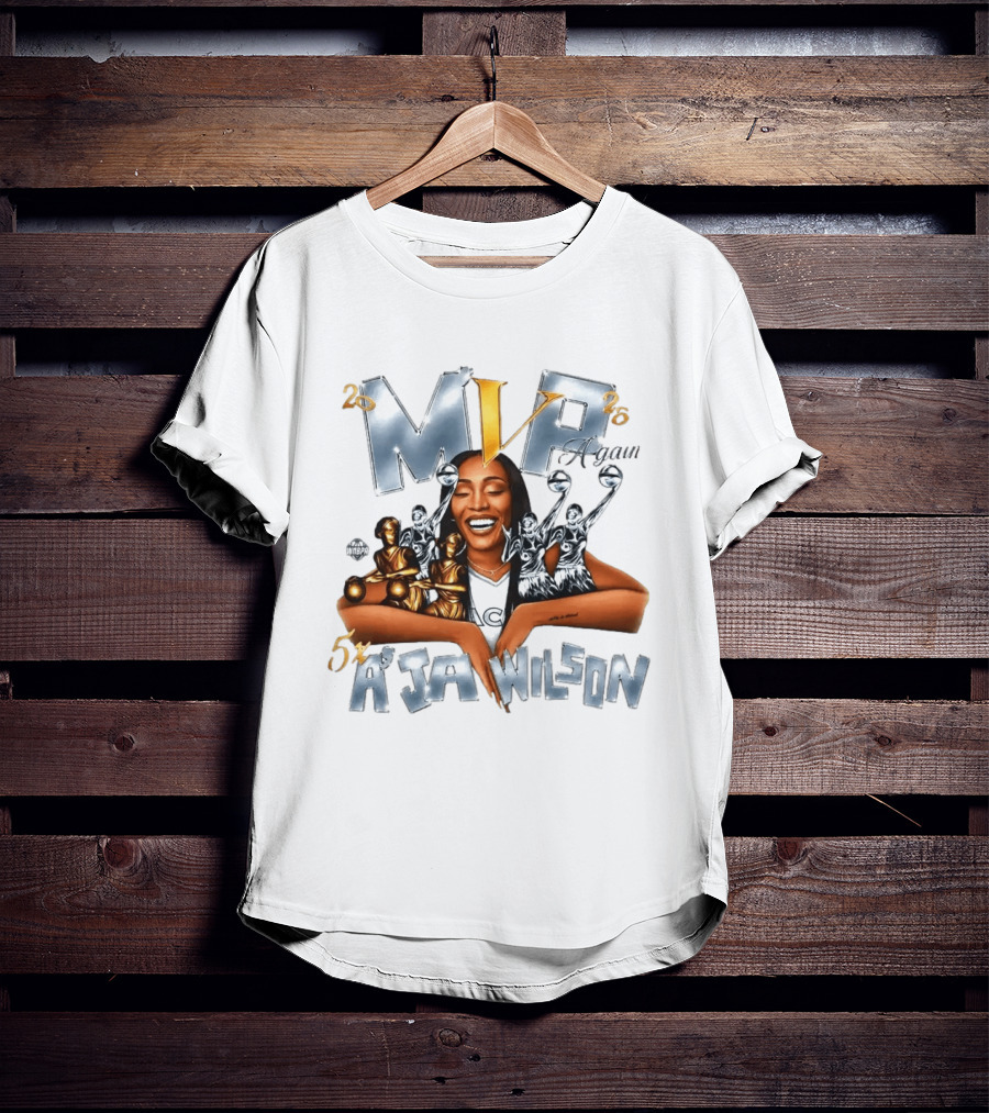 2x MVP Again 5x A'ja Wilson WNBA T-Shirt