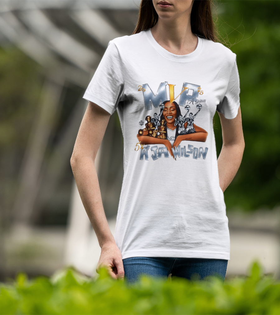 2x MVP Again 5x A'ja Wilson WNBA T-Shirt