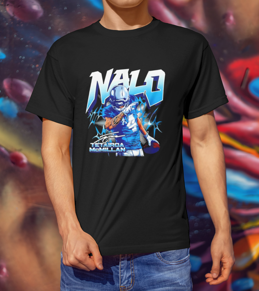 Tetairoa McMillan Nalo Carolina Panthers Football Lightning Player Number 4 T-Shirt