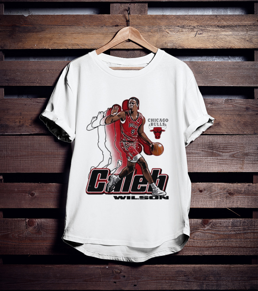 Caleb Wilson 8 Chicago Bulls Basketball Pose T-Shirt