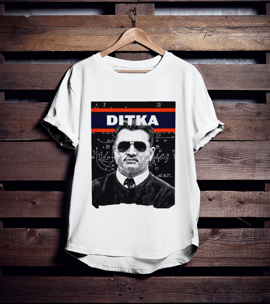 DITKA Da Coach Chicago Bears Legend Mike Ditka Playbook T-Shirt
