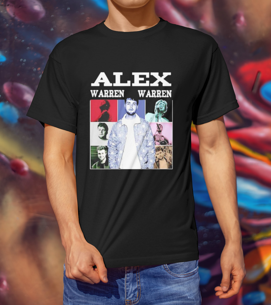 Alex Warren Tour Vintage Collage Style Photography T-Shirt
