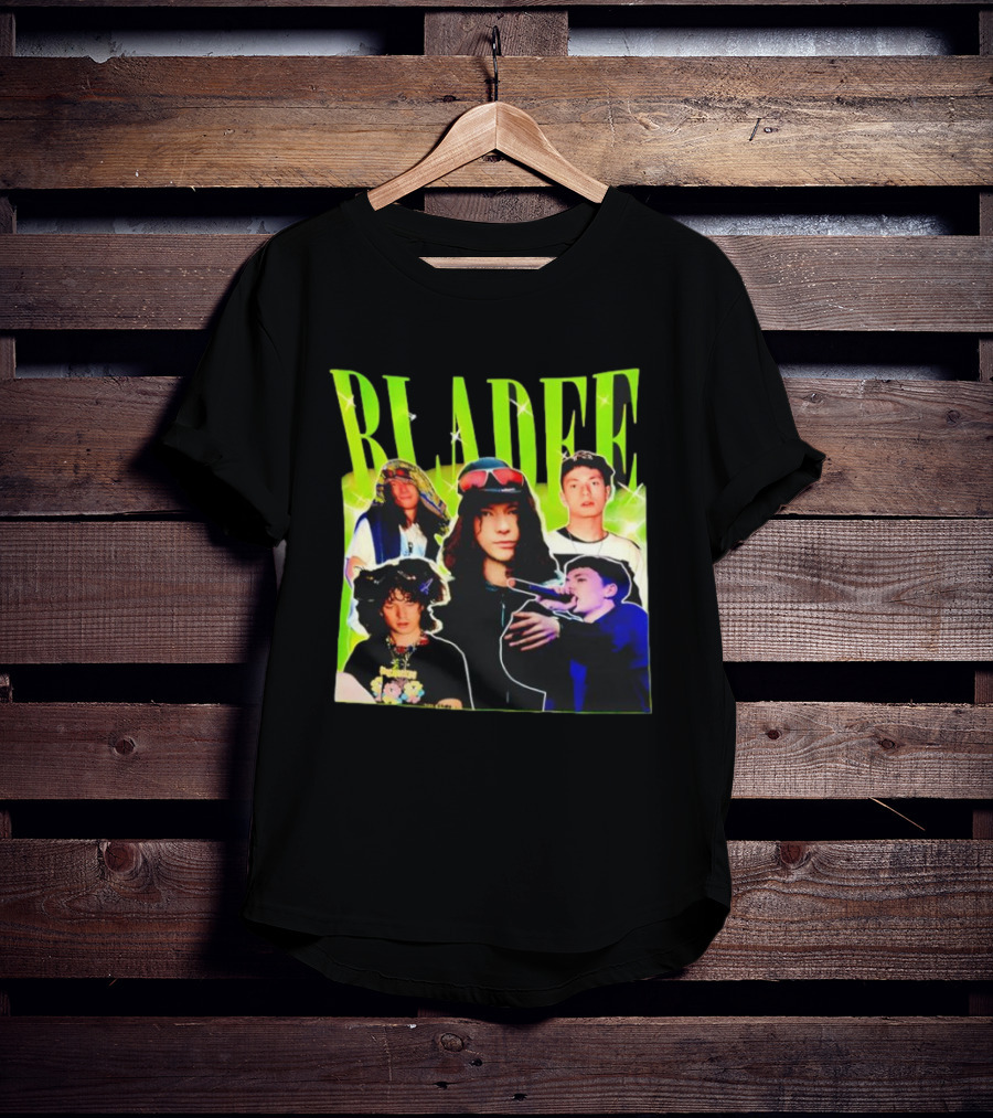 Bladee Members Collage With Neon Highlights T-Shirt