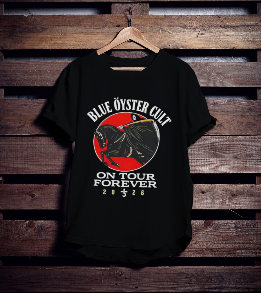 Blue Öyster Cult On Tour Forever 2026 Rider Emblem T-Shirt