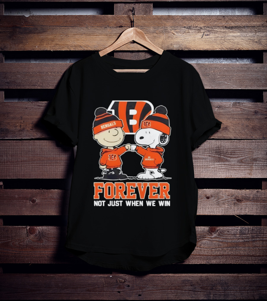 Cincinnati Bengals Charlie Brown Snoopy Forever Not Just When We Win T-Shirt