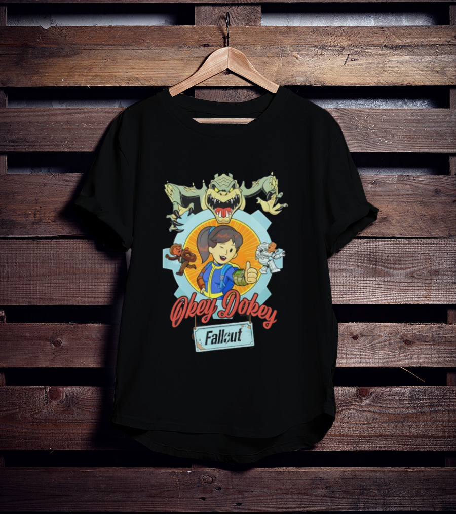 Fallout Okey Dokey Vault Boy Power Armor Deathclaw Adventure T-Shirt