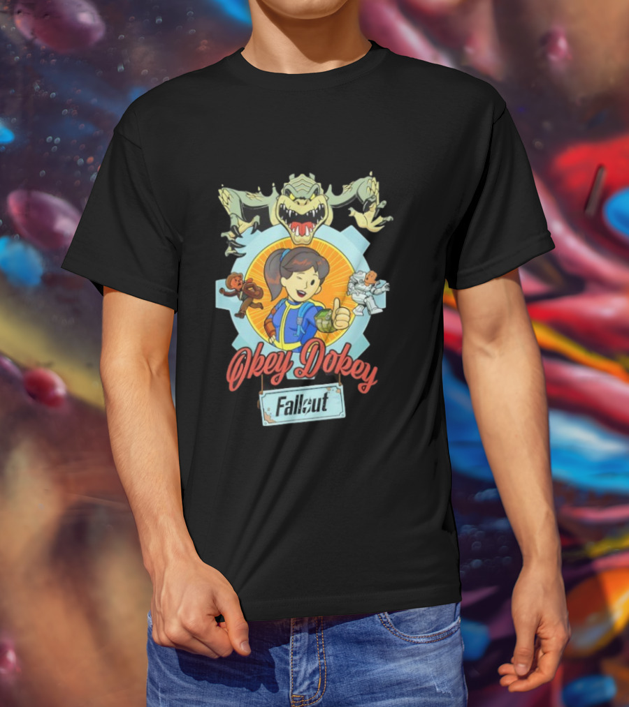 Fallout Okey Dokey Vault Boy Power Armor Deathclaw Adventure T-Shirt